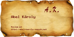 Abel Károly névjegykártya